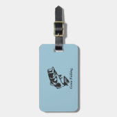 Gepäckanhänger mit Lederband (Vorderseite vertikal)