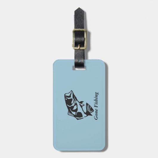 Gepäckanhänger mit Lederband (Vorderseite vertikal)