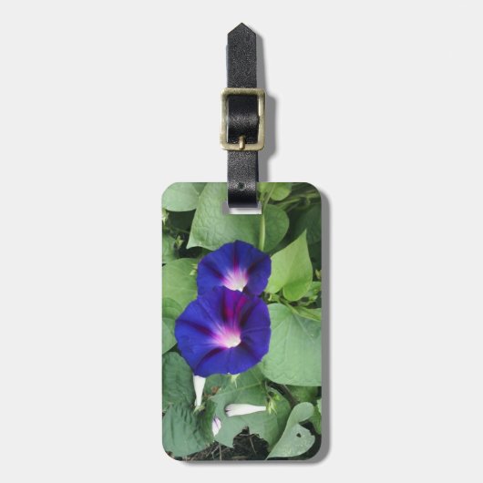 Gepäckanhänger mit Lederband (Vorderseite vertikal)