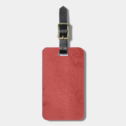 Gepäckanhänger mit Lederband (Vorderseite vertikal)