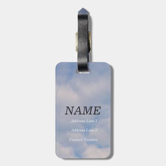 Gepäckanhänger mit Lederband (Rückseite vertikal)