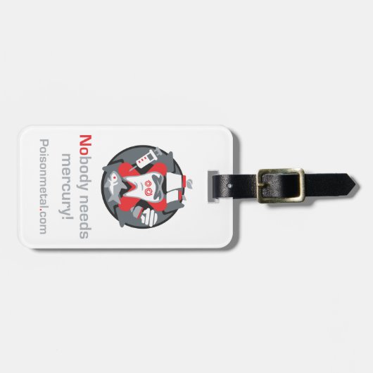 Gepäckanhänger mit Lederband (Vorderseite horizontal)