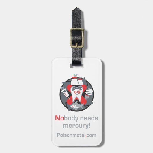 Gepäckanhänger mit Lederband (Vorderseite vertikal)