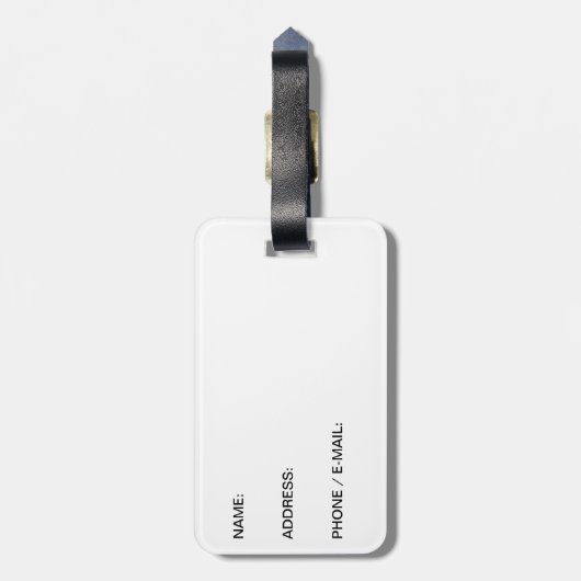 Gepäckanhänger mit Lederband (Rückseite vertikal)