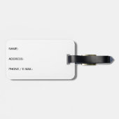 Gepäckanhänger mit Lederband (Rückseite horizontal)