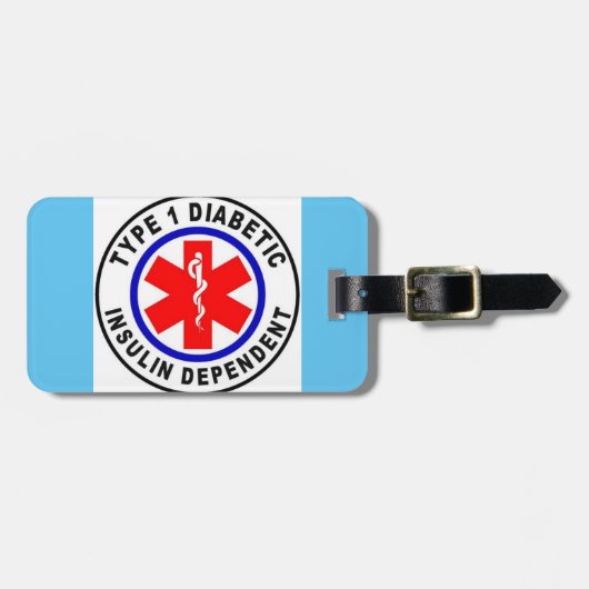 Gepäckanhänger mit Lederband (Vorderseite horizontal)