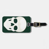 Gepäckanhänger mit Lederband stehen heraus (Vorderseite horizontal)