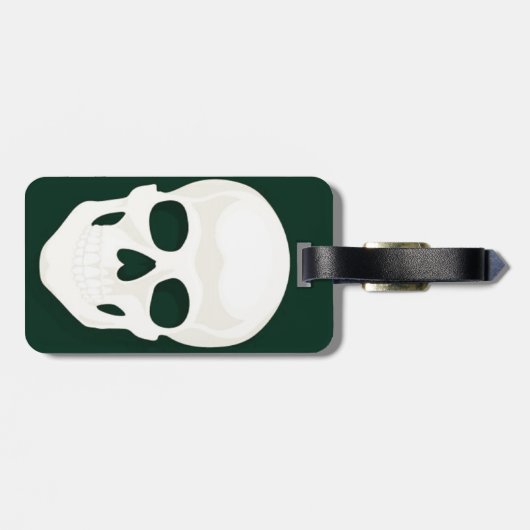 Gepäckanhänger mit Lederband stehen heraus (Rückseite horizontal)