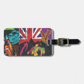 Gepäckanhänger mit Ledergurt (Vorderseite horizontal)