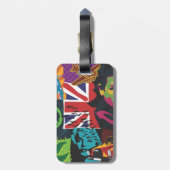 Gepäckanhänger mit Ledergurt (Rückseite vertikal)