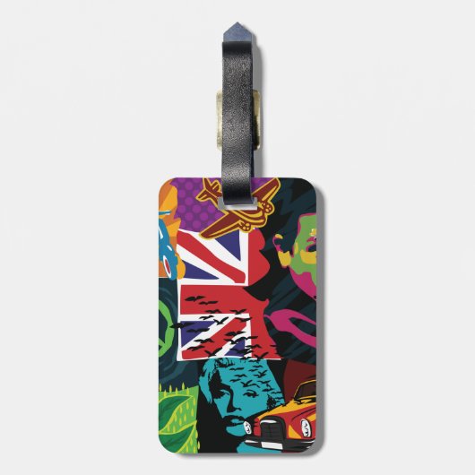 Gepäckanhänger mit Ledergurt (Rückseite vertikal)