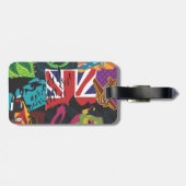 Gepäckanhänger mit Ledergurt (Rückseite horizontal)