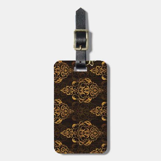 Gepäckanhänger mit Ledergurt (Vorderseite vertikal)