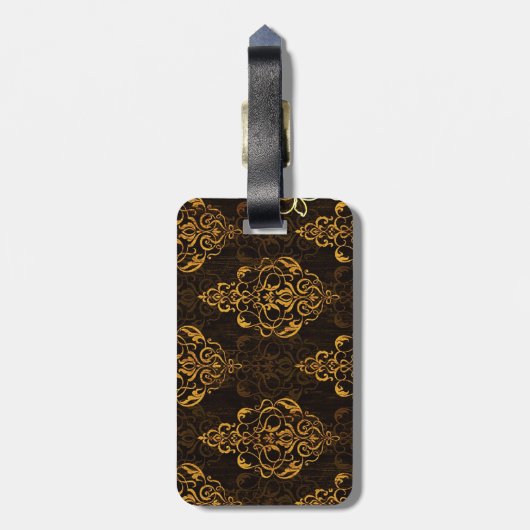 Gepäckanhänger mit Ledergurt (Rückseite vertikal)