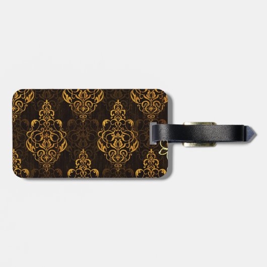 Gepäckanhänger mit Ledergurt (Rückseite horizontal)