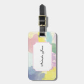 Gepäckanhänger mit Ledergurt (Vorderseite vertikal)