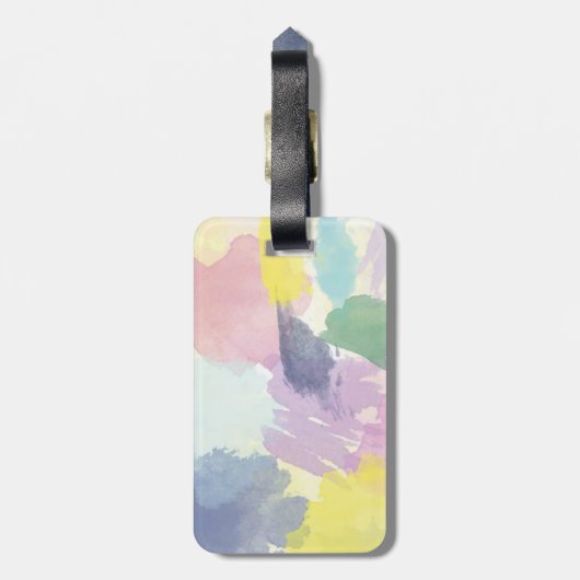 Gepäckanhänger mit Ledergurt (Rückseite vertikal)