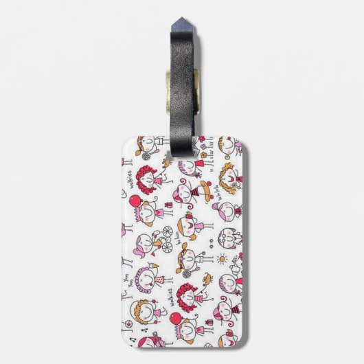 Gepäckanhänger mit Ledergurt (Rückseite vertikal)