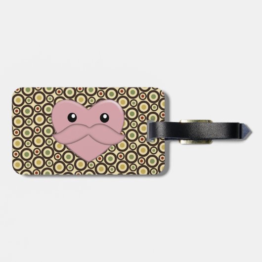 Gepäckanhänger mit Ledergurt (Rückseite horizontal)