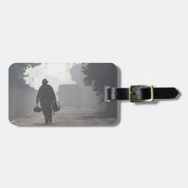 Gepäckanhänger mit Ledergurt