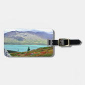 Gepäckanhänger mit Ledergurt aus Alaska-Szenen (Vorderseite horizontal)