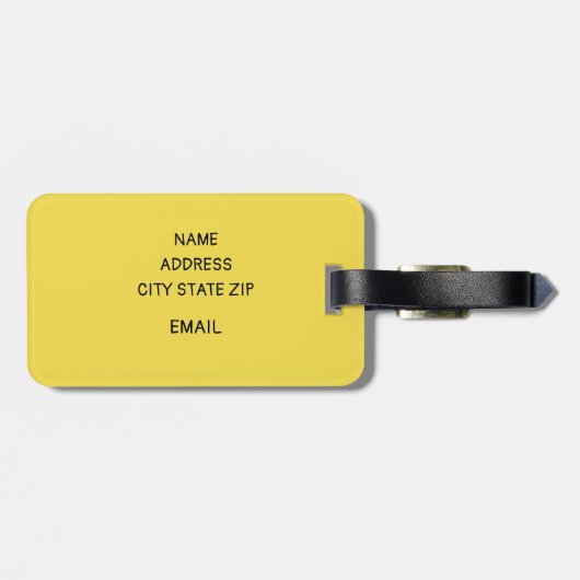 Gepäckanhänger mit Ledergurt HAPPY MONSTERS (Rückseite horizontal)