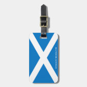 Gepäckanhänger mit ledernem saltire durch (Vorderseite vertikal)