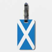 Gepäckanhänger mit ledernem saltire durch (Rückseite vertikal)