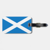 Gepäckanhänger mit ledernem saltire durch (Rückseite horizontal)
