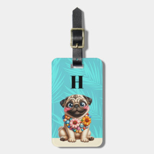 Gepäckanhänger mit Mops-Hund