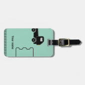 Gepäckanhänger mit Namensschild und Mobile-Illustr (Vorderseite horizontal)