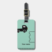 Gepäckanhänger mit Namensschild und Mobile-Illustr (Vorderseite vertikal)