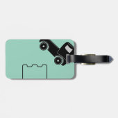 Gepäckanhänger mit Namensschild und Mobile-Illustr (Rückseite horizontal)