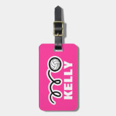 Gepäckanhänger mit niedlichem Volleyballdesign (Vorderseite vertikal)