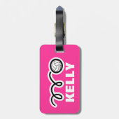 Gepäckanhänger mit niedlichem Volleyballdesign (Rückseite vertikal)