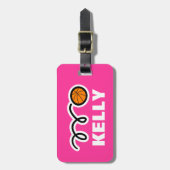 Gepäckanhänger mit niedlicher Basketballkonstrukti (Vorderseite vertikal)