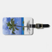 Gepäckanhänger mit Palm Tree (Vorderseite horizontal)