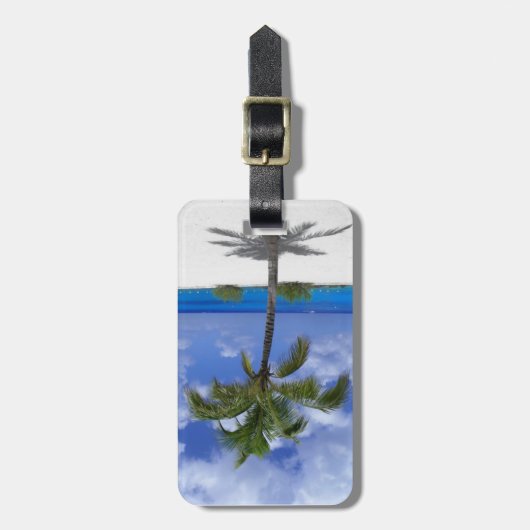 Gepäckanhänger mit Palm Tree (Vorderseite vertikal)