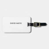 Gepäckanhänger mit personalisiertem Namen. (Vorderseite horizontal)