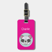 Gepäckanhänger mit Pinguin-Cartoon (Vorderseite vertikal)