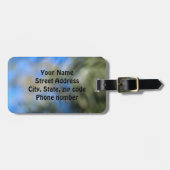 Gepäckanhänger mit rotem Hibiskus (Vorderseite horizontal)