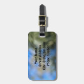 Gepäckanhänger mit rotem Hibiskus (Vorderseite vertikal)