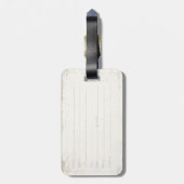 Gepäckanhänger mit schmutziger Flagge aus Italien (Rückseite vertikal)