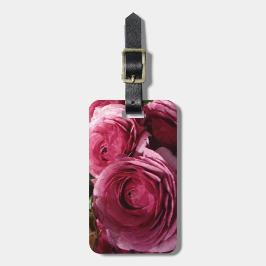 Gepäckanhänger mit schönen, hellen Blume (Vorderseite vertikal)