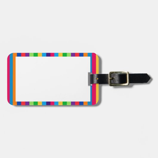 Gepäckanhänger mit Spaß-Streifen (Vorderseite horizontal)