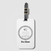 Gepäckanhänger mit Visitenkarten-Steckplatz (Vorderseite Vertikal)