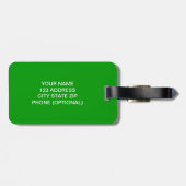 Gepäckanhänger mit weißem, orangefarbenem Kleeblat (Rückseite horizontal)