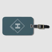Gepäckanhänger | Moderne geometrische Monogramm-In (Vorderseite (Horizontal))