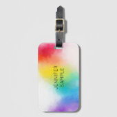 Gepäckanhänger Moderne, trendige, farbenfrohe Desi (Vorderseite Vertikal)