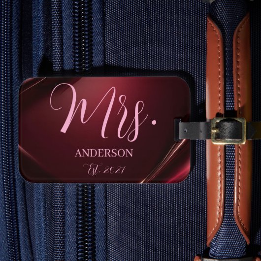 Gepäckanhänger 'Mrs Script Individueller Name Fris (Vorderseite Insitu 4)